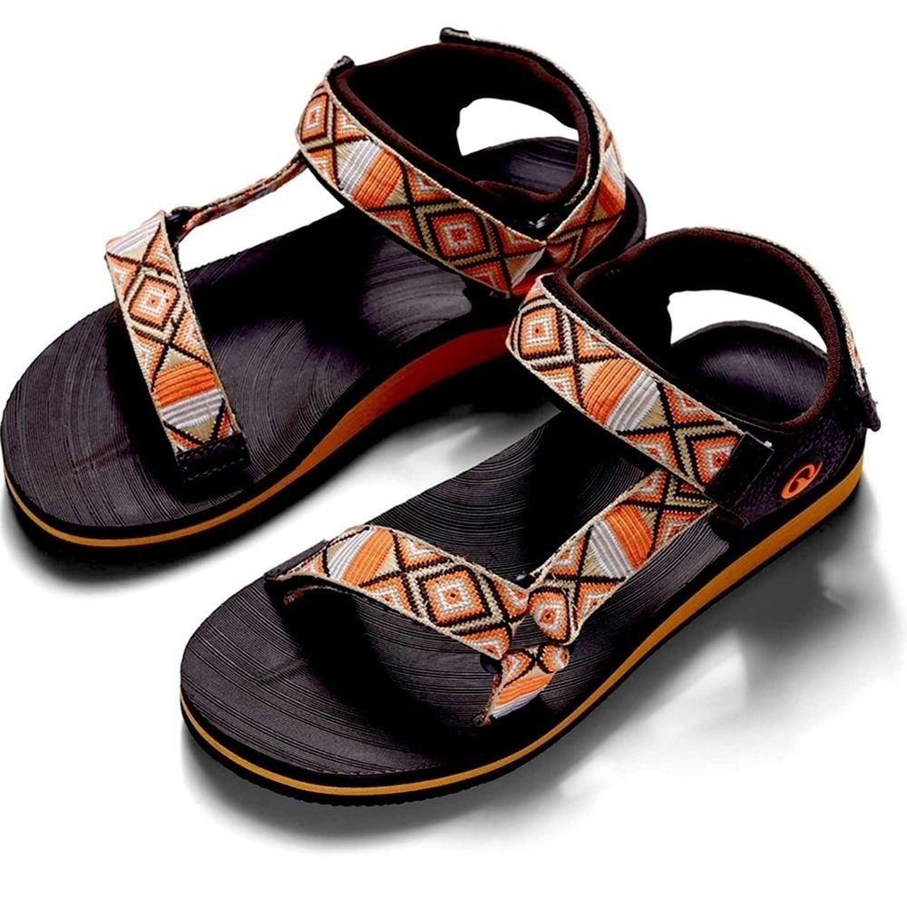 Womens Walking Sport Flat Sandals Comfort Water Shoes for Summer Outdoor Hiking